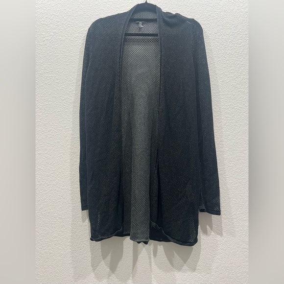 Eileen Fisher Charcoal Knit Cardigan - Picture 1 of 5